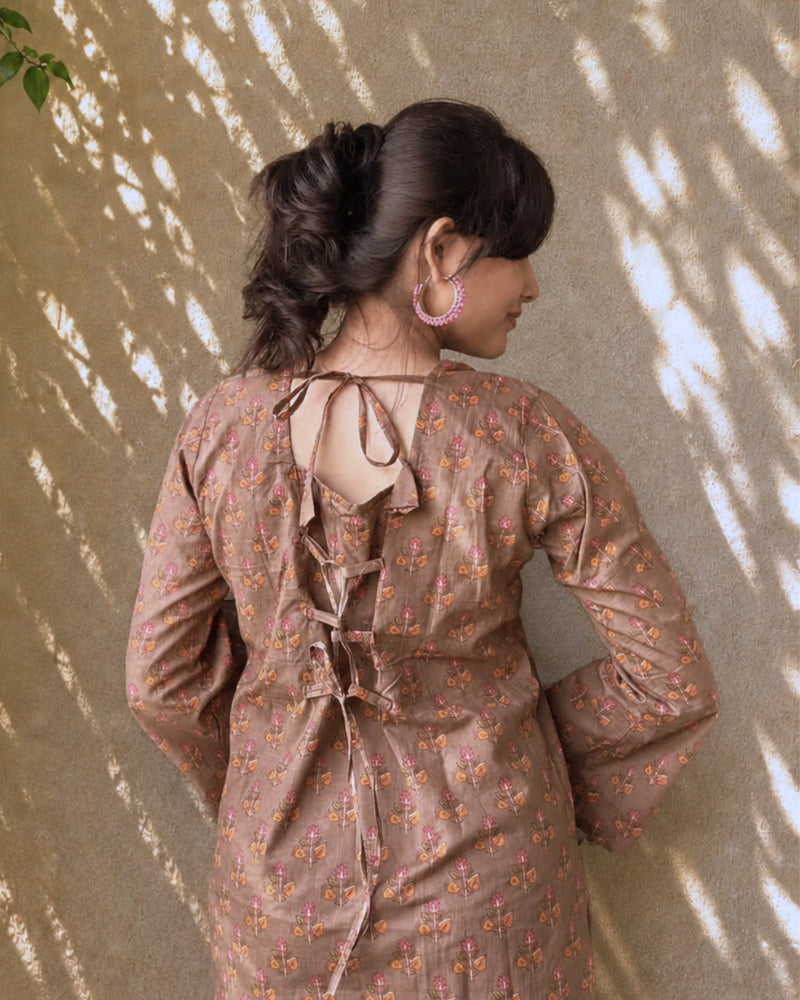 Sienna Laceback Cotton Short Kurti