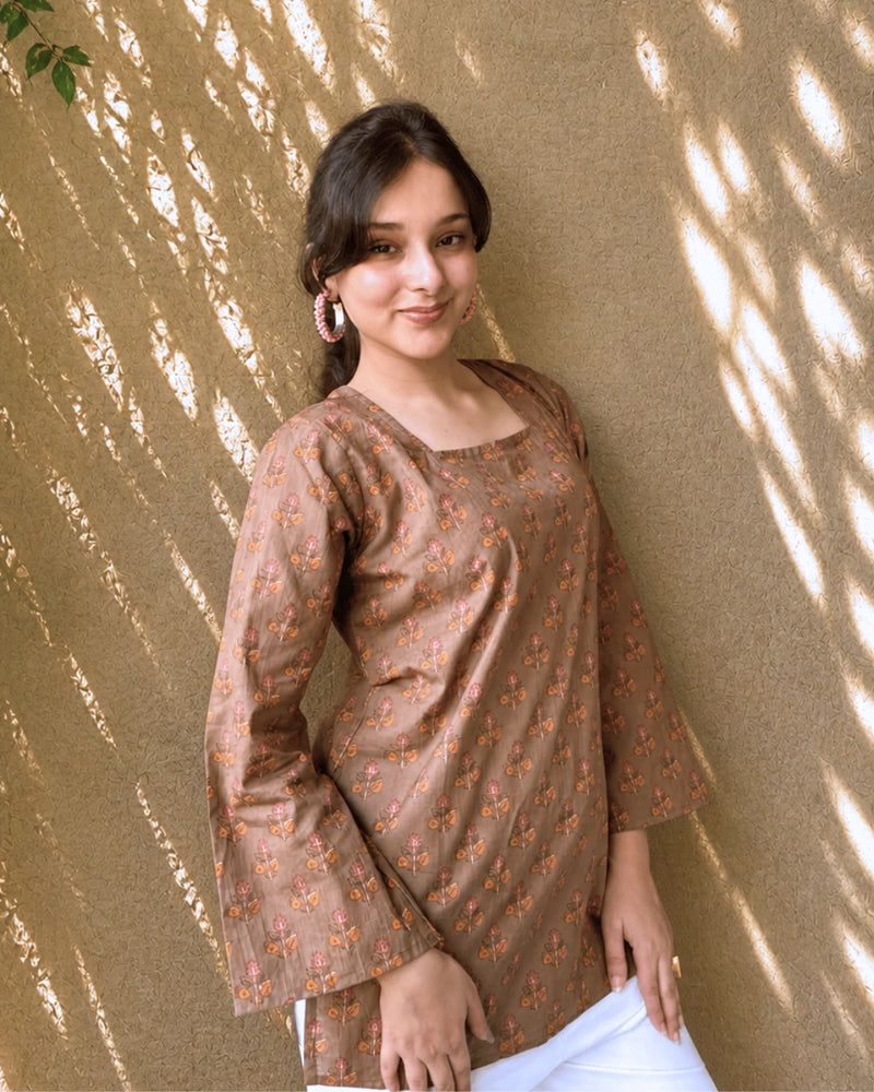 Sienna Laceback Cotton Short Kurti