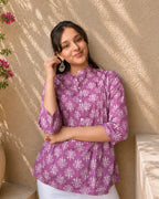 Amethyst Bloom Short Kurti
