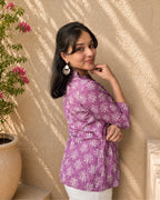 Amethyst Bloom Short Kurti