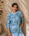 Aqua Patchwork Grace Short Kurti