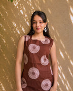 Cocoa Laceback Cotton Short Kurti