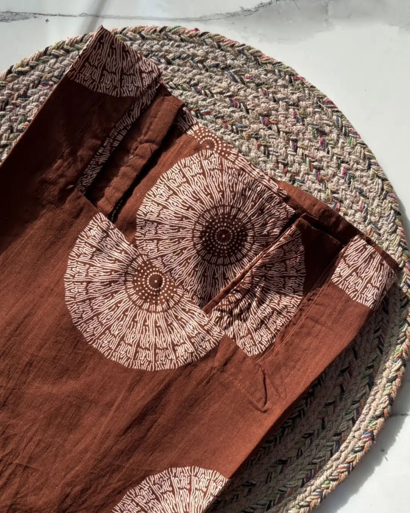 Cocoa Laceback Cotton Short Kurti