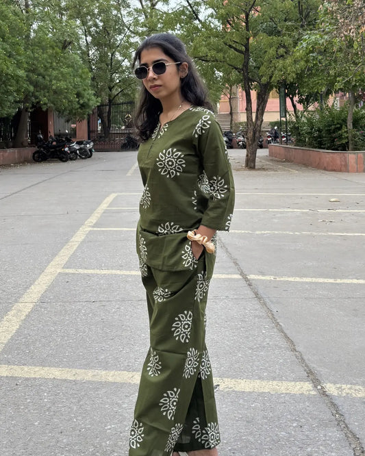 Olive Aura Co-Ord Set