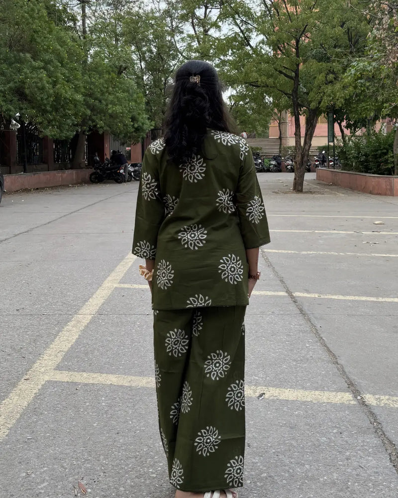 Olive Aura Co-Ord Set
