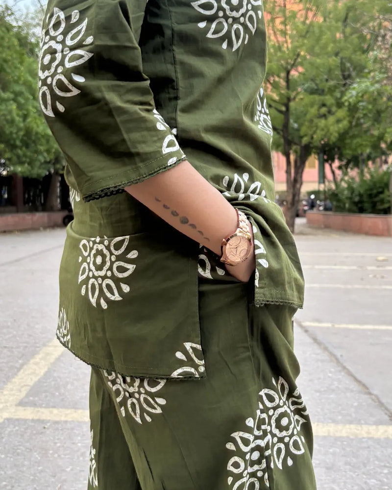 Olive Aura Co-Ord Set