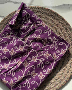 Purple Ivy Laceback Cotton Short Kurti