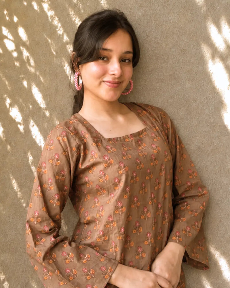Sienna Laceback Cotton Short Kurti